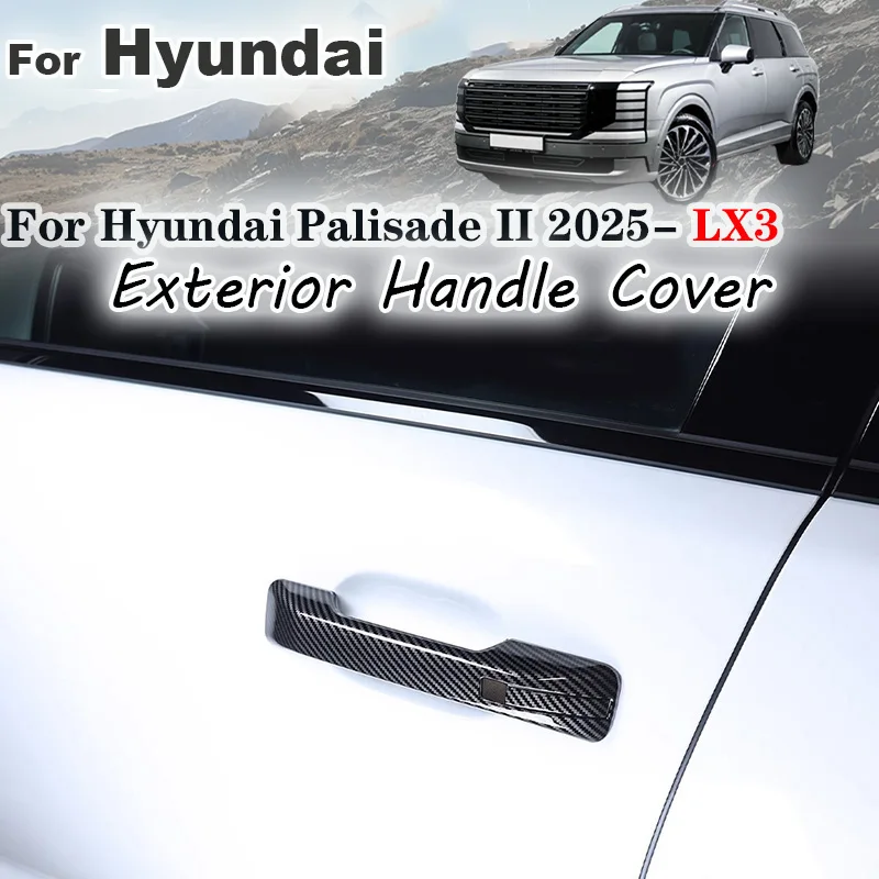 

For Hyundai Palisade 2025 2026 LX3 LHD Car Door Exterior Handle Frame Decorative cover stickers Decoration Accessories Kit