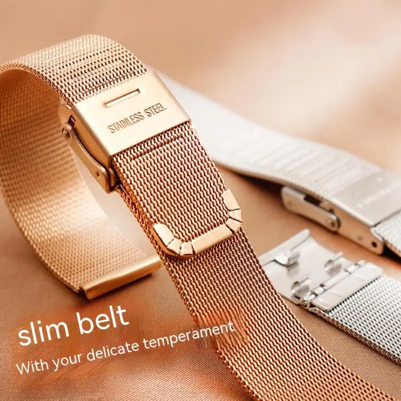 Bracelet en maille tissée cryptée pour montre pour femme, bracelet en métal respirant, série MOL Sheen, SHE-4539, 4540, JO12, 14mm