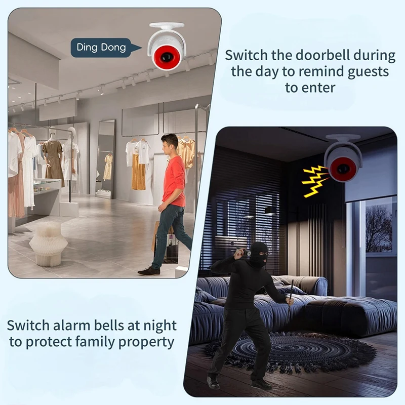 Indoor Sound And Light Infrared Alarm Human Body Induction Detector Anti-Theft Alarm Welcome Infrared Detector Remote