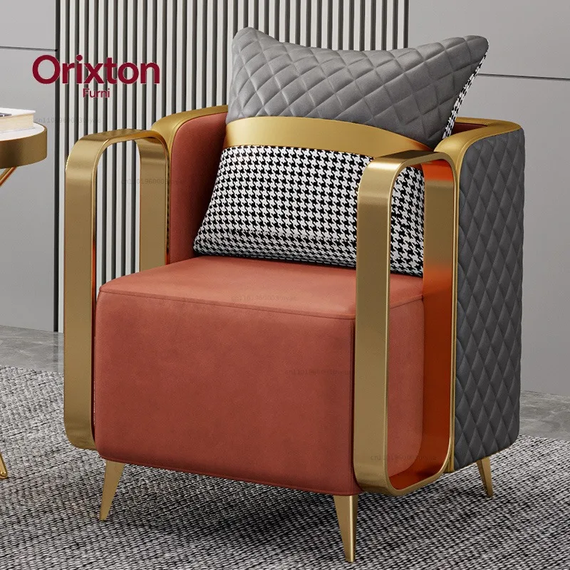 Nordic Floor Furniture Living Room Single Sofa Dining Chair  Relax Armchair  Upholstered Replacement Chairs Booster