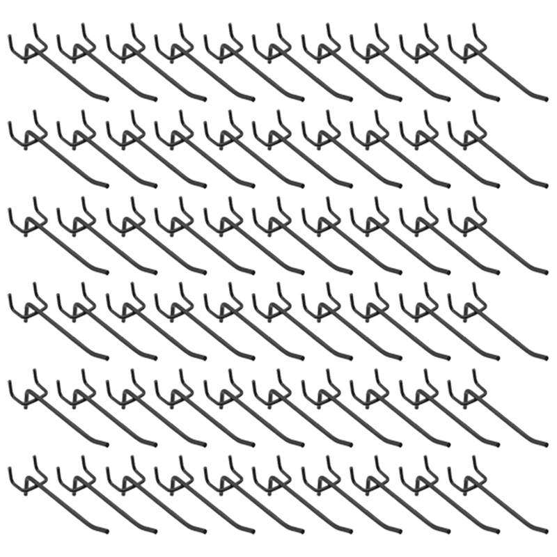 

60 PCS Peg Board Shelf Hooks Metal Peg Board Display Hooks Wall Hooks For 1/4Inch Spaced Peg Board