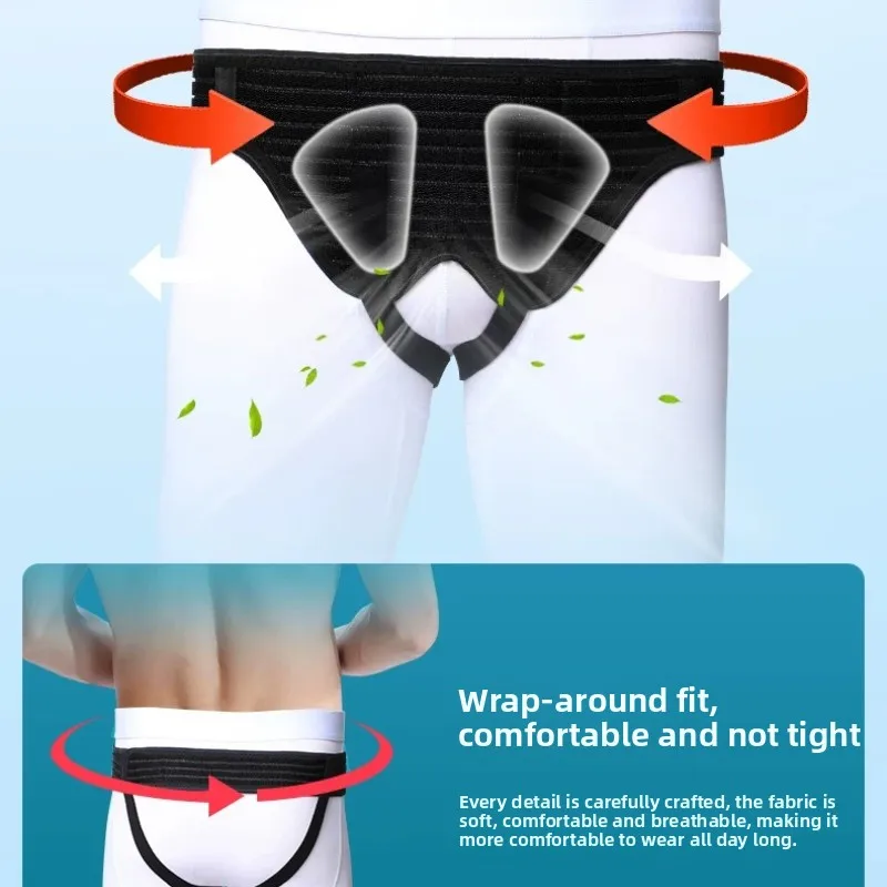 Hernia Belt for Men Women Bilateral Double Inguinal Groin Hernia Support Braces Truss Underwear Briefs Pain Relief Recovery