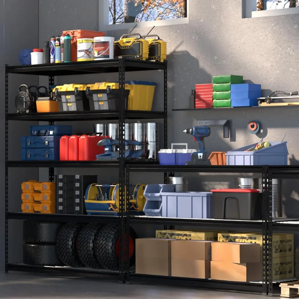 

4000LBS Heavy Duty 5-Tier Shelving – 48”W x 24”D x 72”H, Adjustable Metal Storage Racks for Garage & Basement