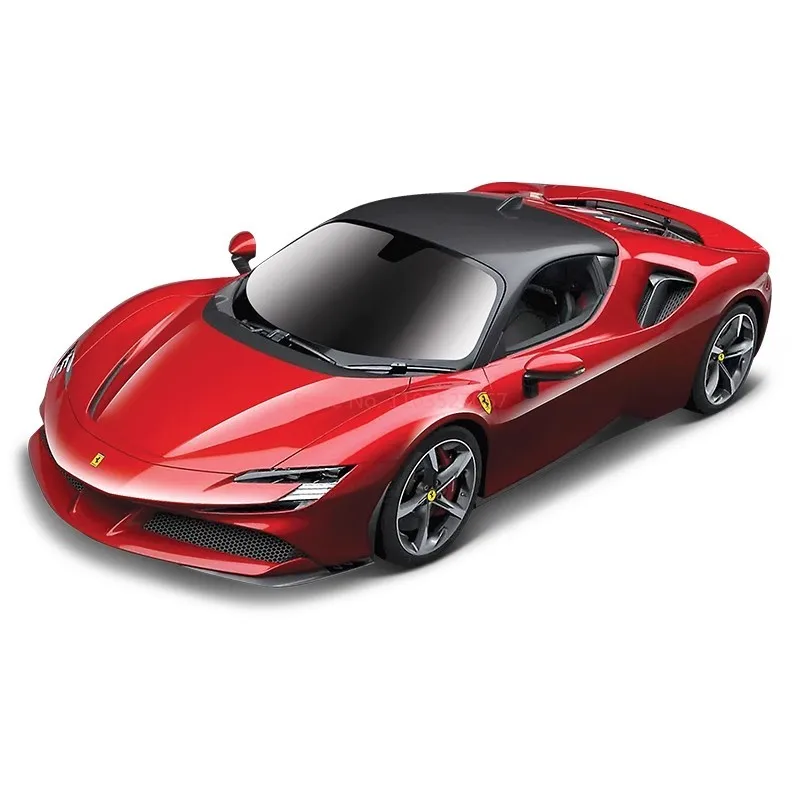 Genuino 1/24 Bburago Ferrari SF90 Purosangue 499P 488 F50 F12 TDF 12 modelo de coche de aleación de cilindro modelo de colección en Stock juguetes de regalo