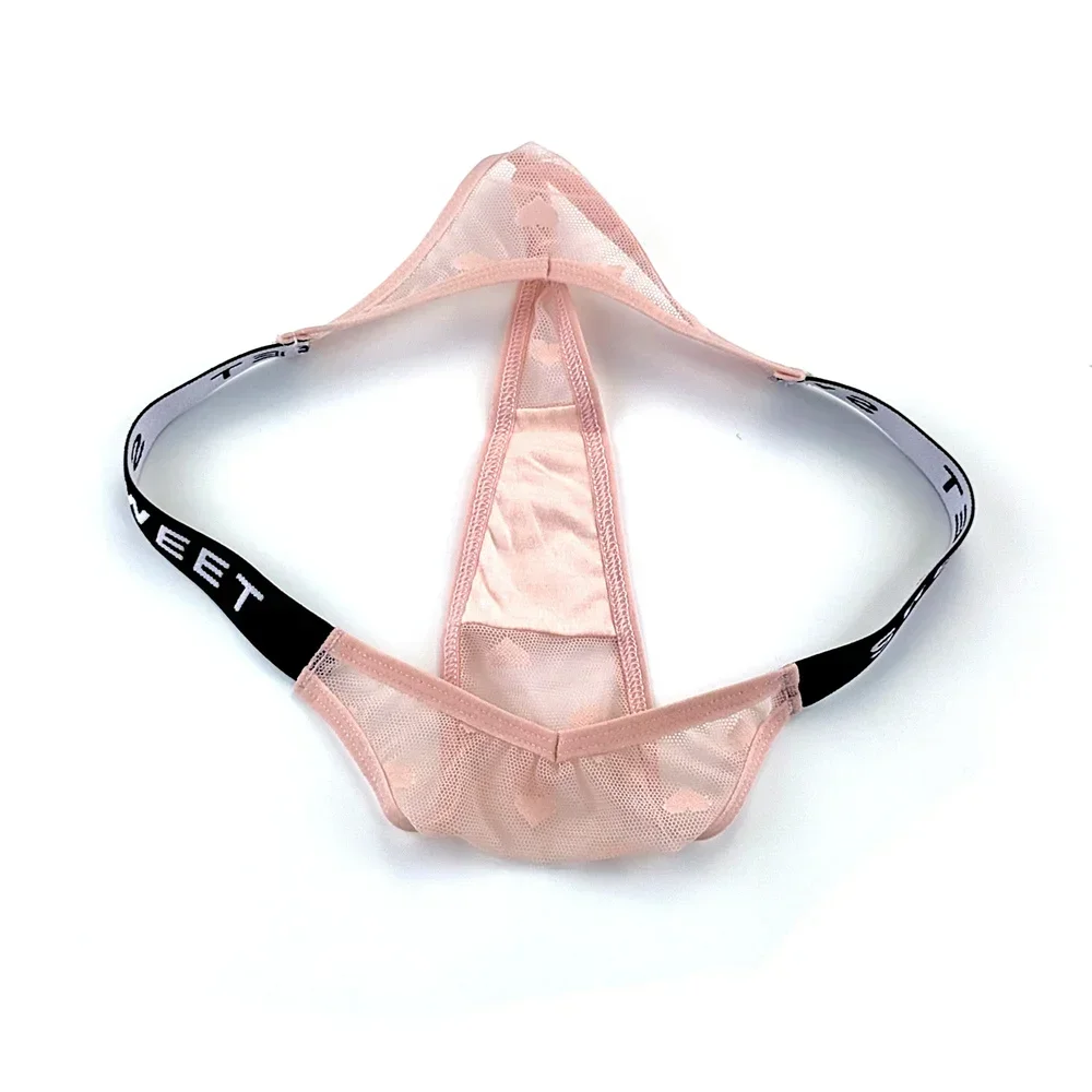 3ks písmena tenký pas sexy perspektiva krbová síťovina tanga ženy nízký pas bezešvé sportovní tangá pohodlné spodní prádlo - náhled 5