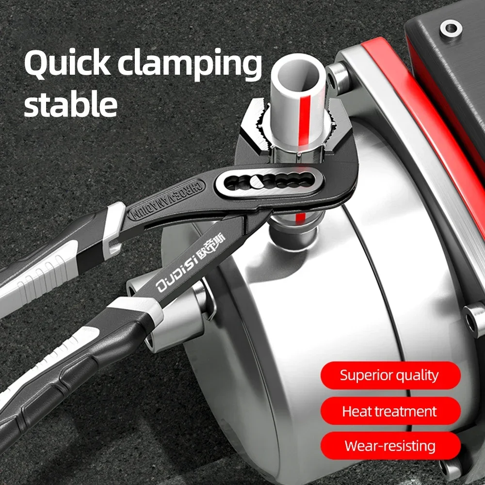 

Сверхмощный прямой трубный ключ, 8-дюймовые сантехнические плоскогубцы, гаечный ключ, универсальный регулируемый зажим с большим отверстием