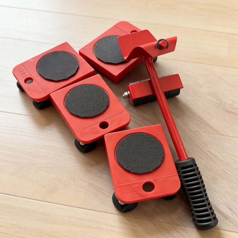 Furniture Lifting Moving Kit 2/4/5 Pack Heavy Weight Slide Wheel Mats Labor Saving Mover for Large Indoor Appliances