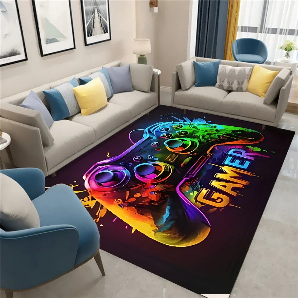 

Creative Gaming Rug for Boys Room Decor Gamepad Design Rug Carpet for E-sports Room Bedroom Non-slip Machine Floor Mat Doormat