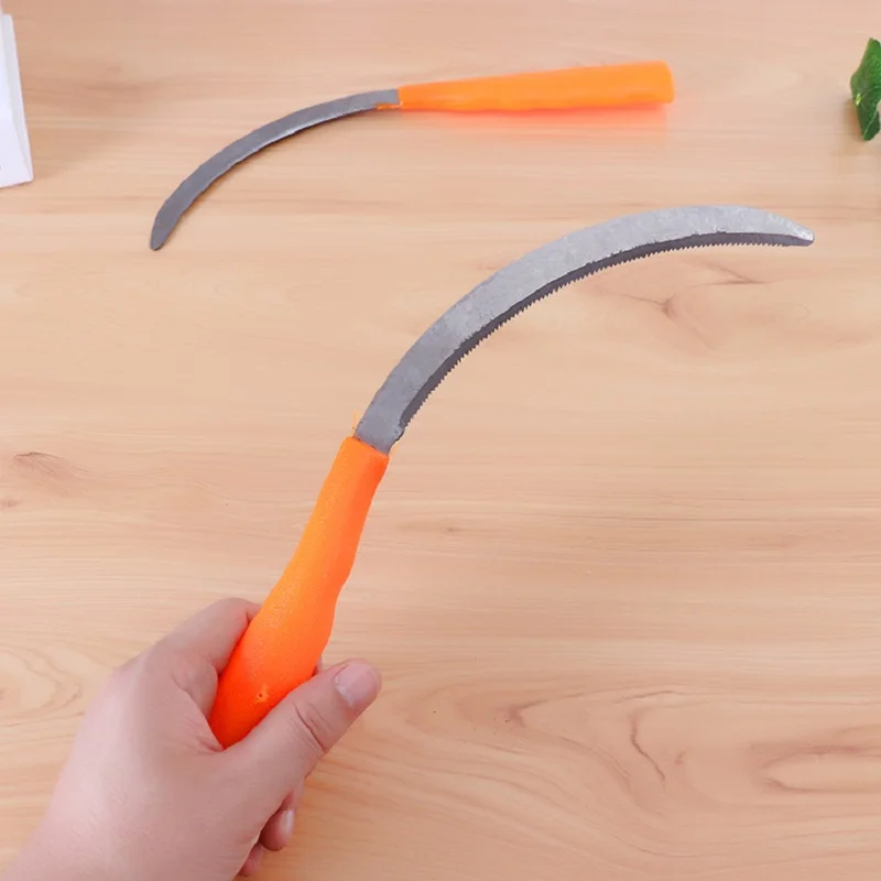 Stainless Steel Sickle Scythe Farming Tool With Teeth For Weed Removal And Harvesting Small Grain Cutter Household Weed Killer