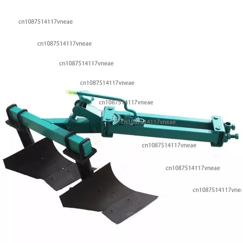 

Hand guided tractor with thickened double plows for agricultural machinery