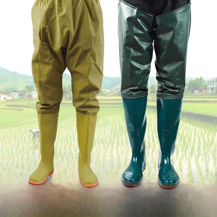أحذية مائية طويلة للجنسين، أحذية زراعة الأرز، أحذية خوض المياه ذات قاع ناعم، أحذية صيد مقاومة للماء لموسم الصيف