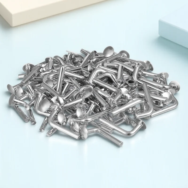 

100Pcs Pallet Rack Safety Pin Round Head Iron Construction Reliable Cross Beam Locker Pin for Shelving Units Silver M5