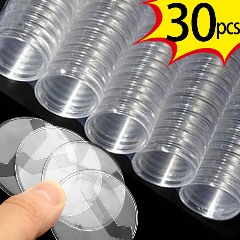 30mm 40mm 50mm transparente runde Abzeichen Schutzhülle Anime Abzeichen Dekoration ita Tasche Zubehör klare PVC Pin Hülle Abdeckung