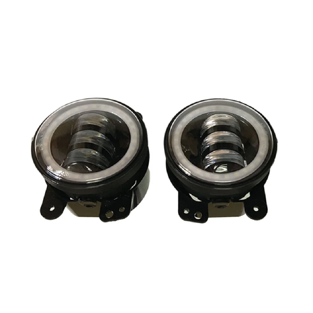 

Точечные 4-дюймовые светодиодные противотуманные фары с кольцом Halo для ламп Wrangler JK, лампа, автоматический проектор Len с угловым глазом, фара DRL