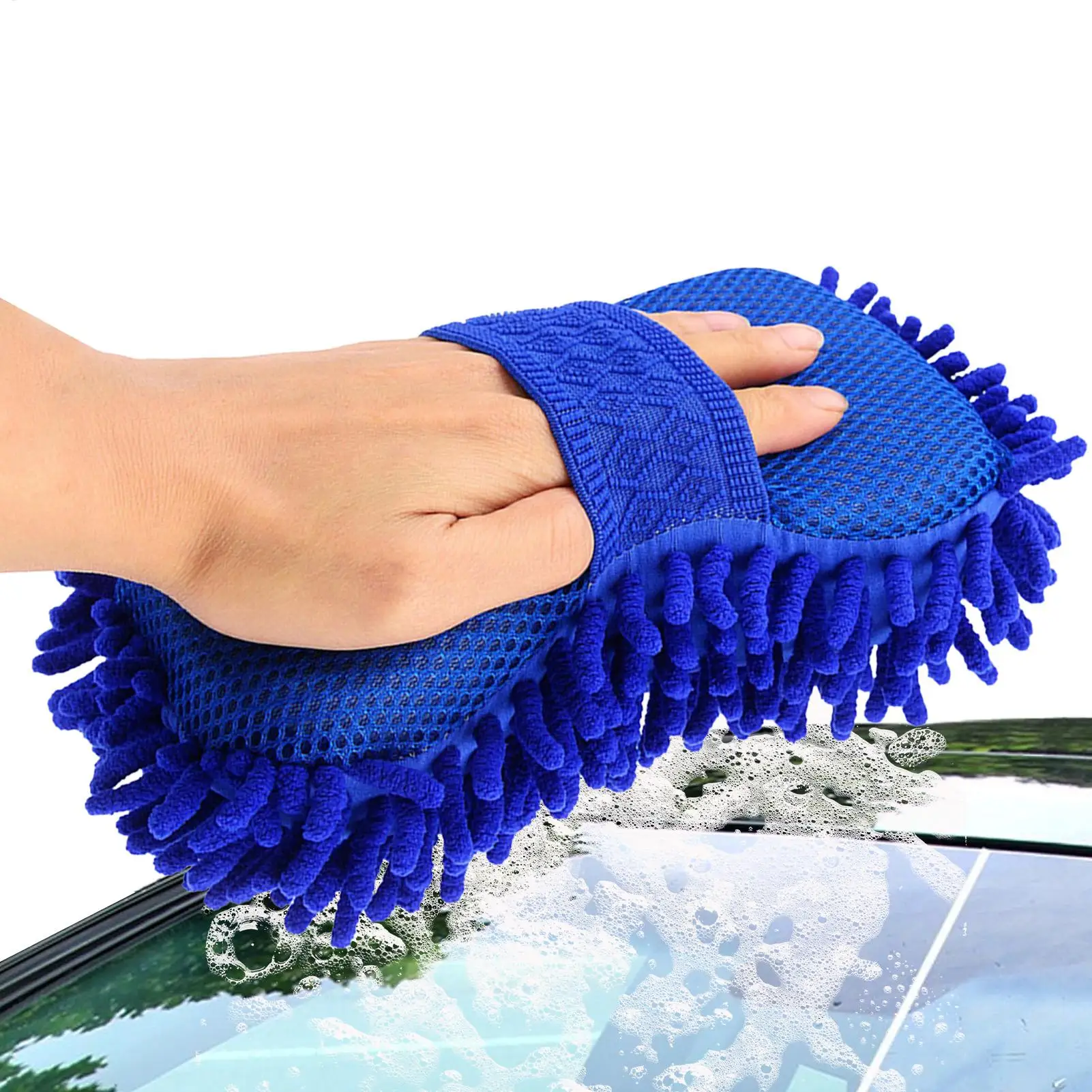 Car Detailing Scrub Mitt Reversible Auto Detailing Clean Absorbent Mitt Coral and Sponge Blocks Car Washing Tool for Cars