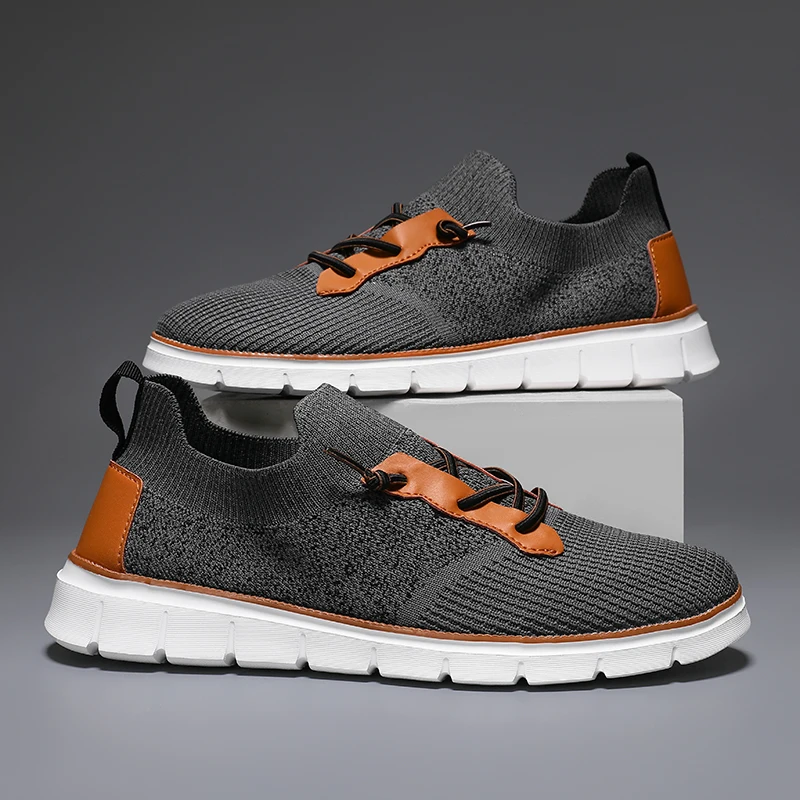 

Мужская спортивная обувь большого размера, уличная удобная противоскользящая износостойкая кроссовка на мягкой подошве, дышащая прогулочная обувь с сеткой для мужчин