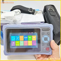 12 en 1 Mini OTDR 1310/1550nm 26/24dB 100KM reflectómetro de fibra óptica pantalla táctil VFL OPM OLS probador de Cable envío gratis