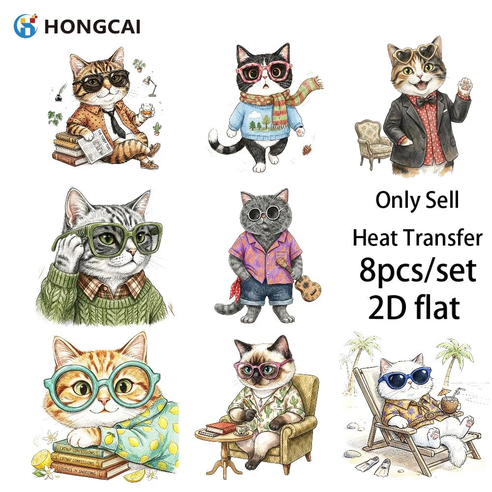 conjunto-premium-de-8-pecas-de-adesivos-termocolantes-de-gato-htv-2d-plano-e-moderno-acessorio-para-moletom-decoracao-diy-sem-odor-e-de-facil-remocao