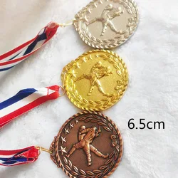 6.5CM Judo Sports Medal Square Medal Gold Silver Bronze Motion, Honor Communication Ability/self-confidence Developing