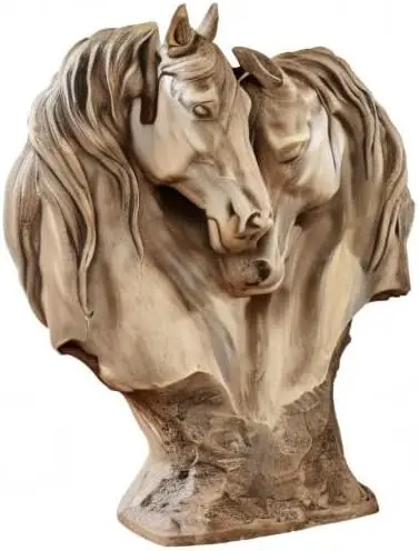 الراتنج الحصان النحت شكل قلب الخيول المتأرجحة ديكور للطاولات لغرفة المعيشة غرفة نوم