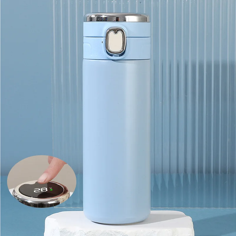 نموذج جديد كوب ماء للفتيات ذو مظهر بسيط وأنيق، كوب معزول ذكي، كوب كذاب محمول من الفولاذ المقاوم للصدأ