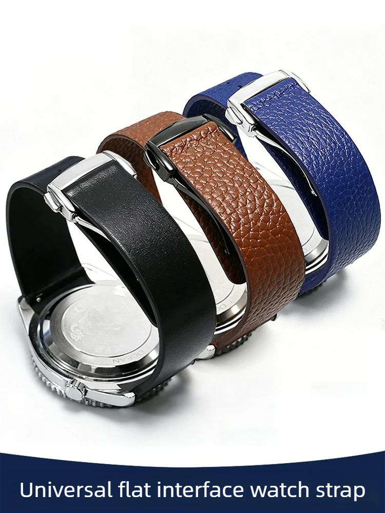 

Thin Leather Watch Strap for Huawei Tissot Longines Tianwang Rossini Quick Release Bracelet 18 20 22mm