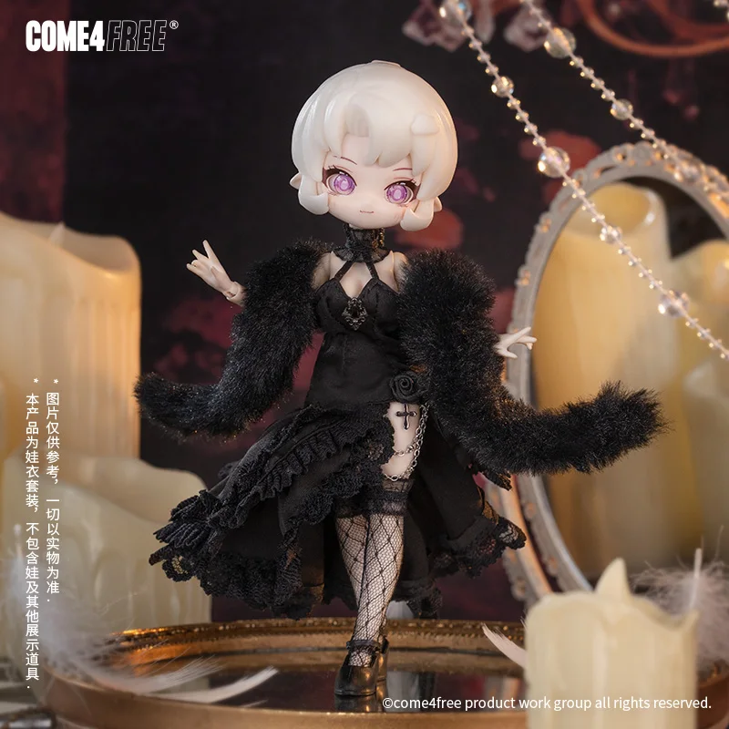 

Come4free [Серія Fairy Tale] Одежда для малышей с большими грудью «Черный лебедь» Ob11 Кукла 12 Cent Юбка Одежда для кукол Одежда для косплея