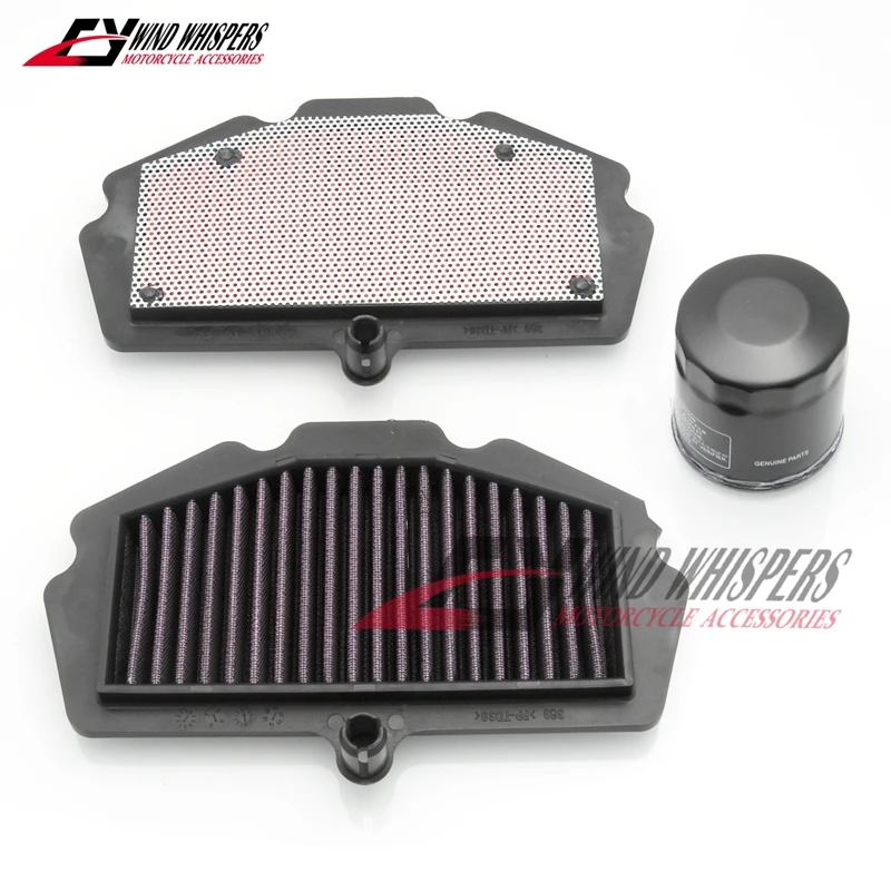 Motorcycle Oil Air Filter Intake Cleaner For Kawasaki EX400 Ninja 400  2018-2023 ER400 Z400   2019-2023 ZX-4R ZX4R 2023-2024