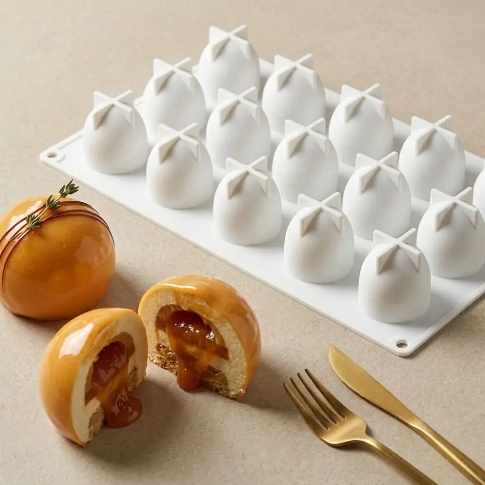 Food Grade Silicone Mousse Mold Heat Resistant Cold Resistant Fruit Shape Mold Flexible Seamless Cake Mold Dessert Shaping