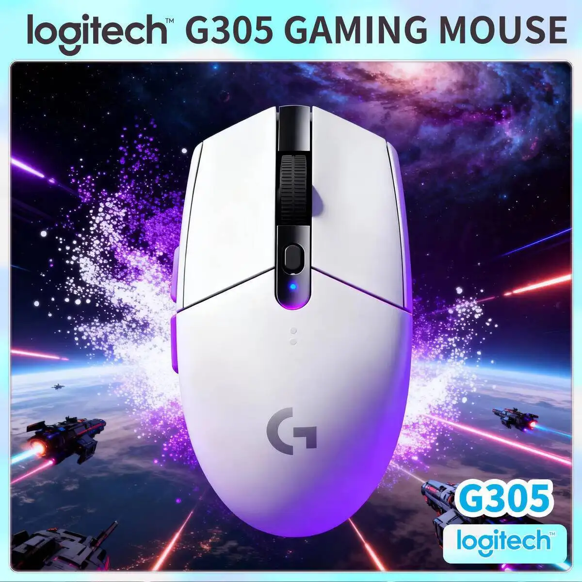 

Logitech G305 LIGHTSPEED Wireless Mouse, 12000 DPI HERO Sensor, 250h Battery, 6 Buttons, Multi-System Compatible