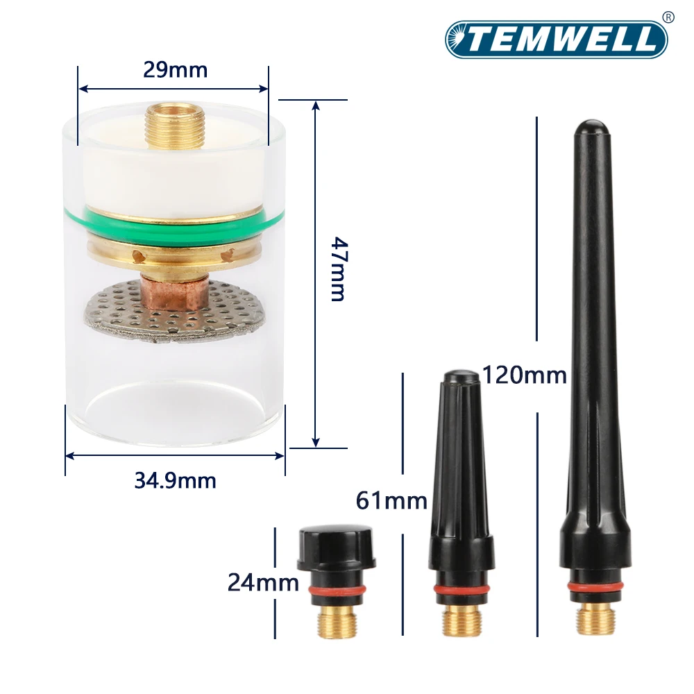 WP9 WP17 WP18 WP20 WP26 TIG Welding Torch head argon arc fittings Gas Lens Glass Cup Nozzle Torch Accessories