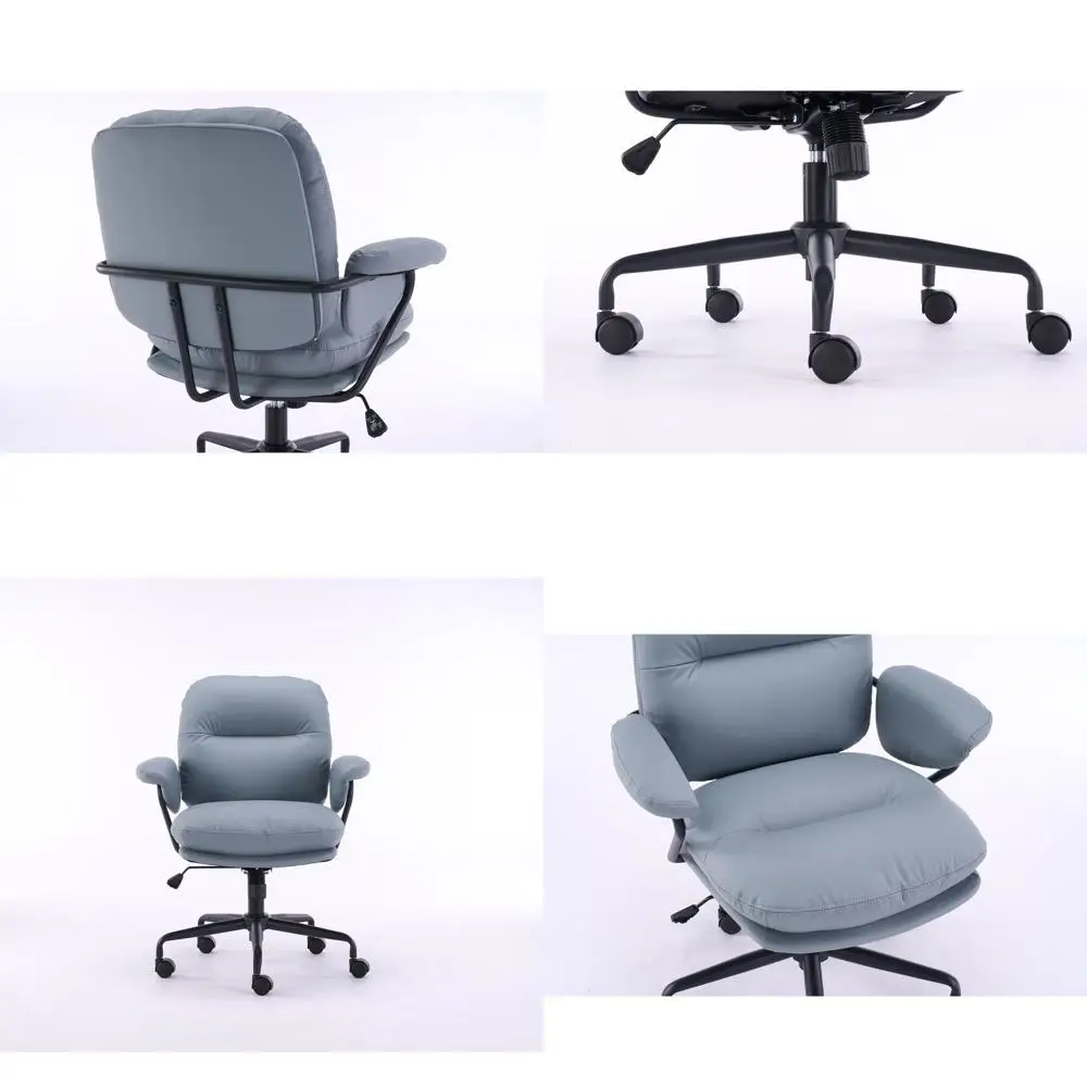 Ergonomic White Lea…