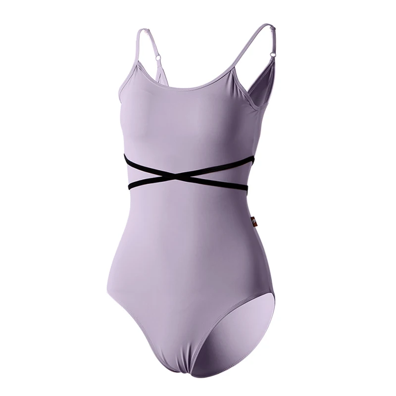 Costume de danse de ballet personnalisé pour femmes adultes, taille croisée, bretelles, uniforme d'entraînement de gymnastique, justaucorps tutu de ballet