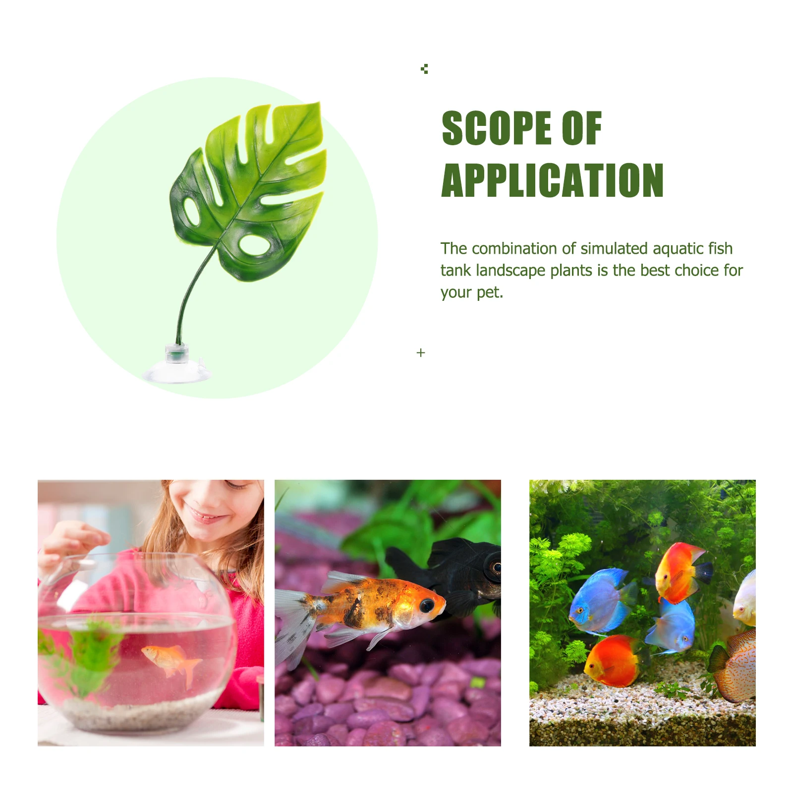 

6pcs Premium Artificial Aquarium Decor Sucker Hammock Durable Fish Tank Accessory Household Water Resistant Vivid Natural