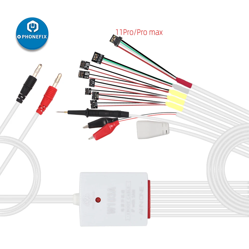 OSS W103A تيار مستمر اختبار امدادات الطاقة كابل ، V8 ، V7 ، V6 ، آيفون 6-14 برو ماكس ، سامسونج ، هواوي ، Xiaoxmi ، هاتف أندرويد ، خط التمهيد السلطة