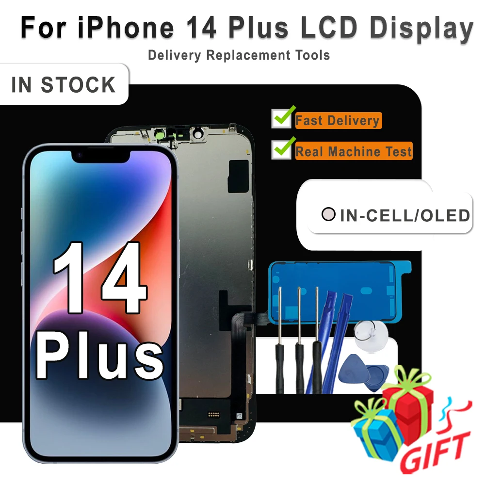Soft OLED Pantalla For iPhone 14 Plus LCD Touch Screen Digitizer Assembly Replacement For iPhone 14 Plus LCD With 3D Touch Scree
