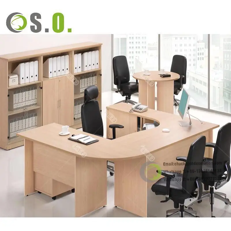 custom.New Designer Large Size L-Shaped Desk Classic Wooden Office Furniture CEOs Contemporary Style Home Use