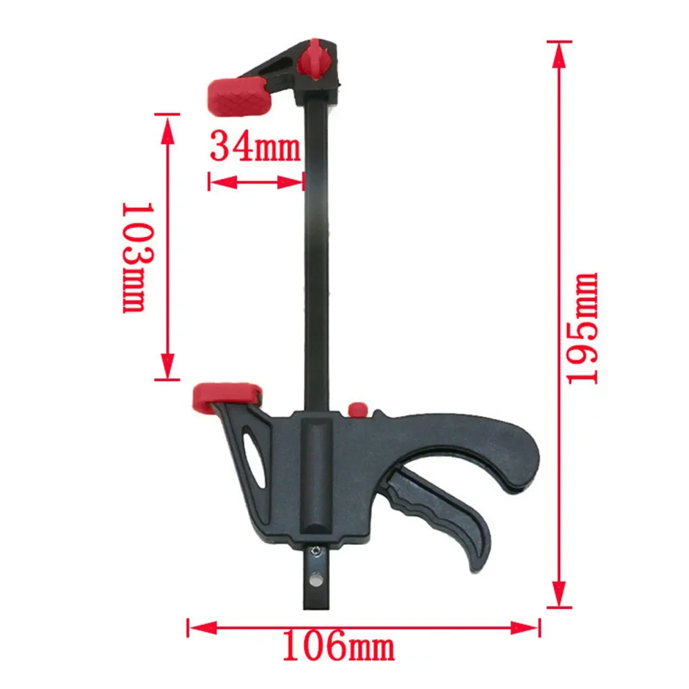 1Pc/5Pcs Woodworking Mini 4 Inch F Clamp Locator Nylon Fast Wooden Board Clamp Metal Fixed Clamp Hand Tool Set