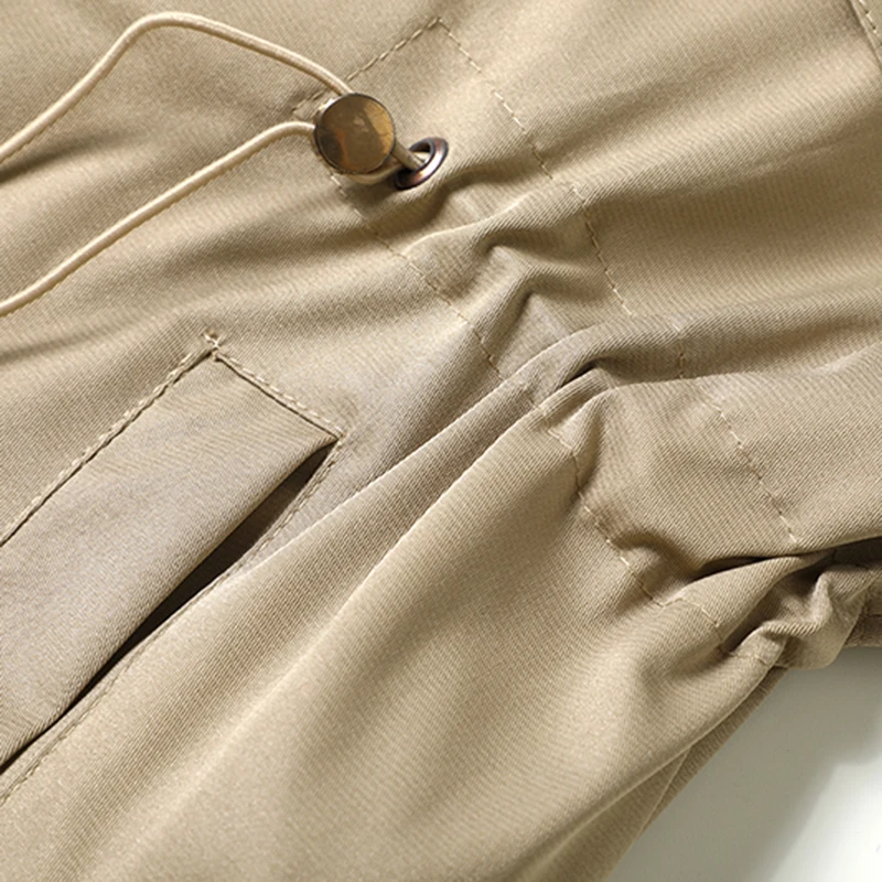 

Slimming i Color Stand Collar Dstring Waistcoat Autumn New Sle Commute Korean Loose Fit Long Sve Zipper Pure Color