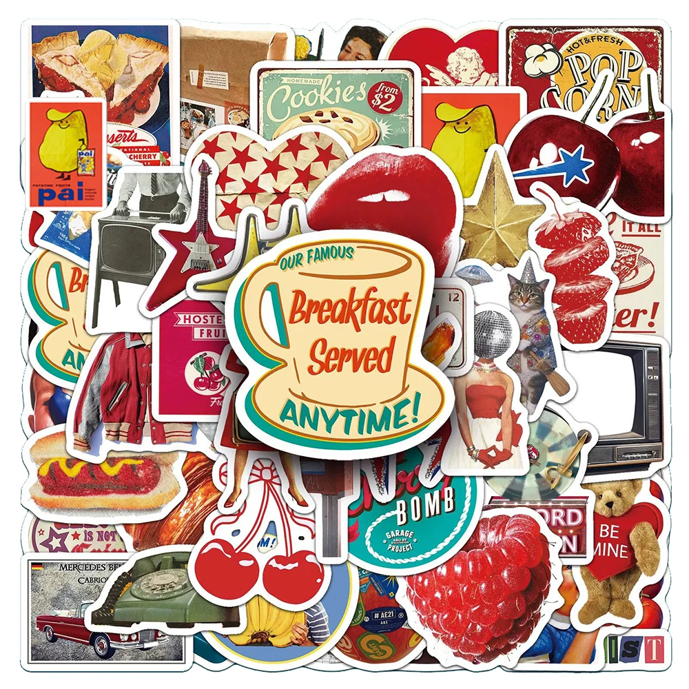 

10/30/50pcs Cute Retro Cartoon Graffiti Stickers Aesthetic Kid DIY Suitcase Stationery Laptop Car Decoration Sticker Fun for Toy