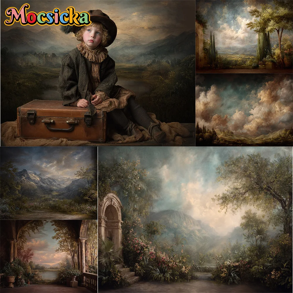 Mocsicka Photography Background Vintage Texture Abstract Portrait Decoration Maternity Family Adult Baby Photoshoot Studio Props