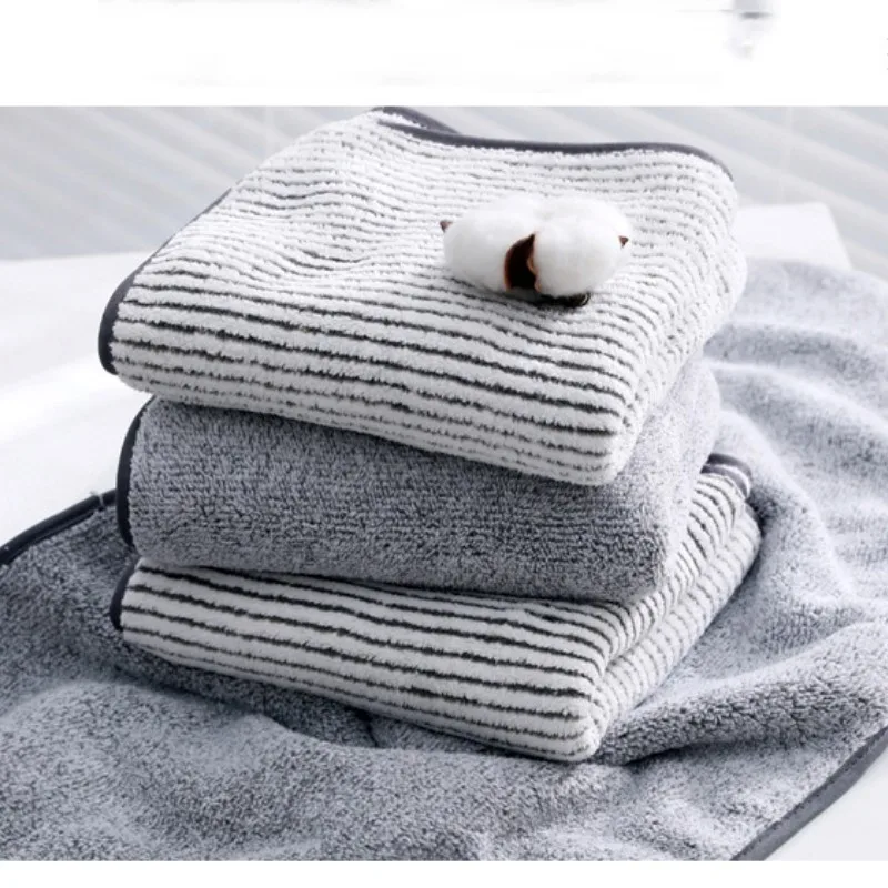 

Thickened bath towel Bamboo charcoal fiber antibacterial and lint-free large bath towel absorbent household adult bath