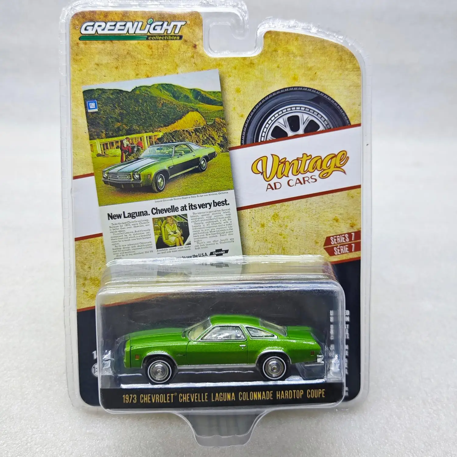 

GreenLight 1:64 1973 Chevrolet Chevelle Laguna Colonnade Alloy simulation micro car model collection decoration car toy gift