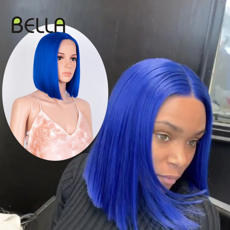 Bella Blue Bob Lace Wig Synthetic Lace Wigs For Female High Quality Lolita Blonde 613 Purple Lace Cosplay Wigs For Women