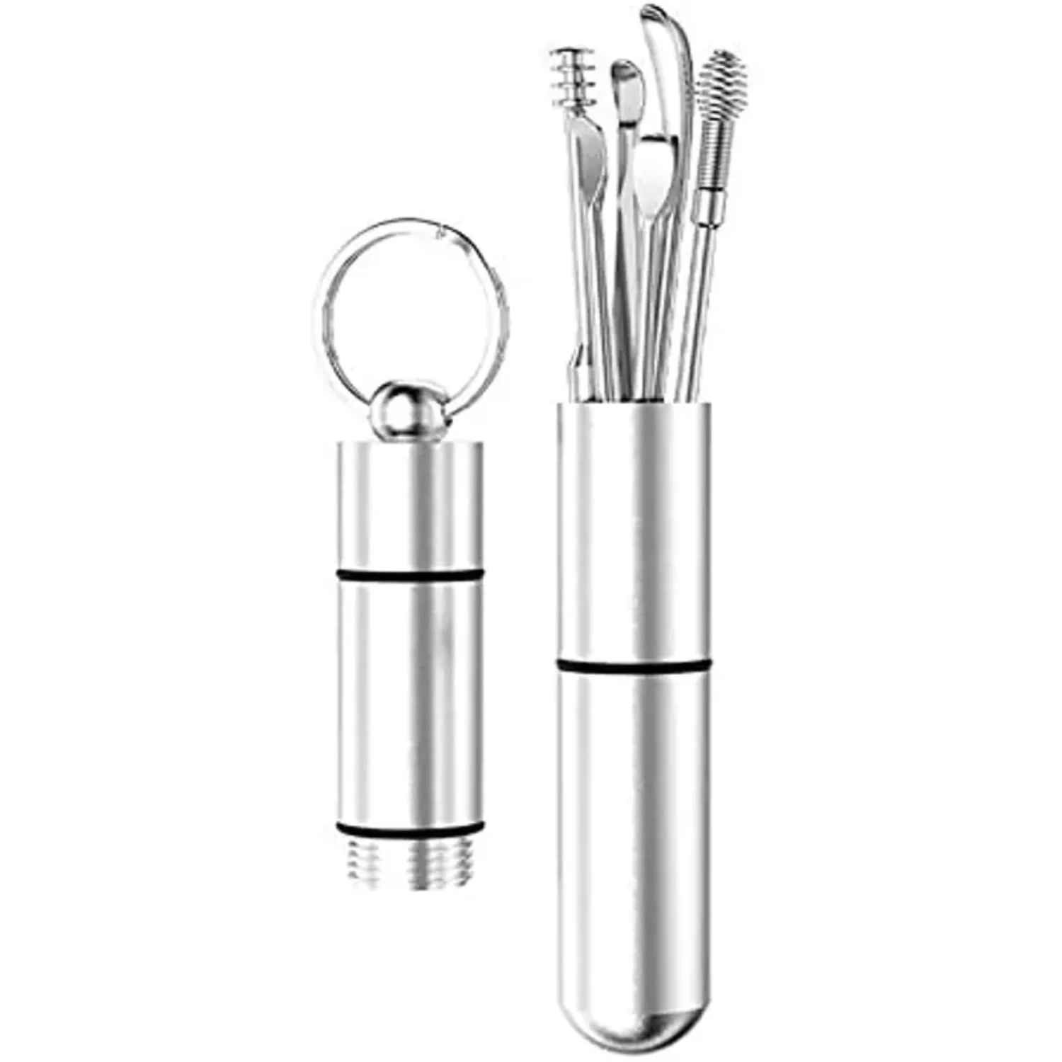 Kit de cure-oreilles en spirale réutilisable, 6 pièces, ensemble de livres de cueillette d'oreille, nettoyant efficace pour dissolvant d'avertissement d'oreille, 6 en 1