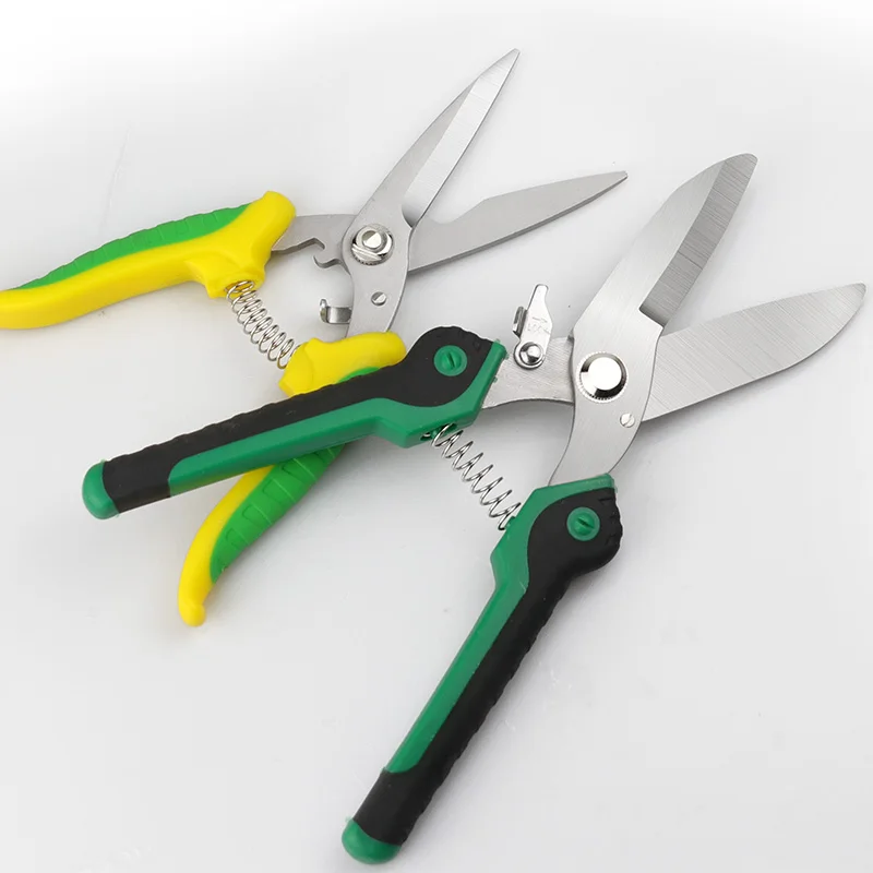 1 PC Iron Scissors Industrial Multi-purpose Buckle Plate Wire Slot PVC Wire Electrician\'s Scissors Garden Pruning Shears