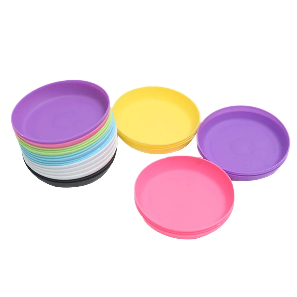 20Pcs Plant Pot Saucer Round Plastic Tray Durable Sun-Resistant Shock-Resistant Garden Balcony