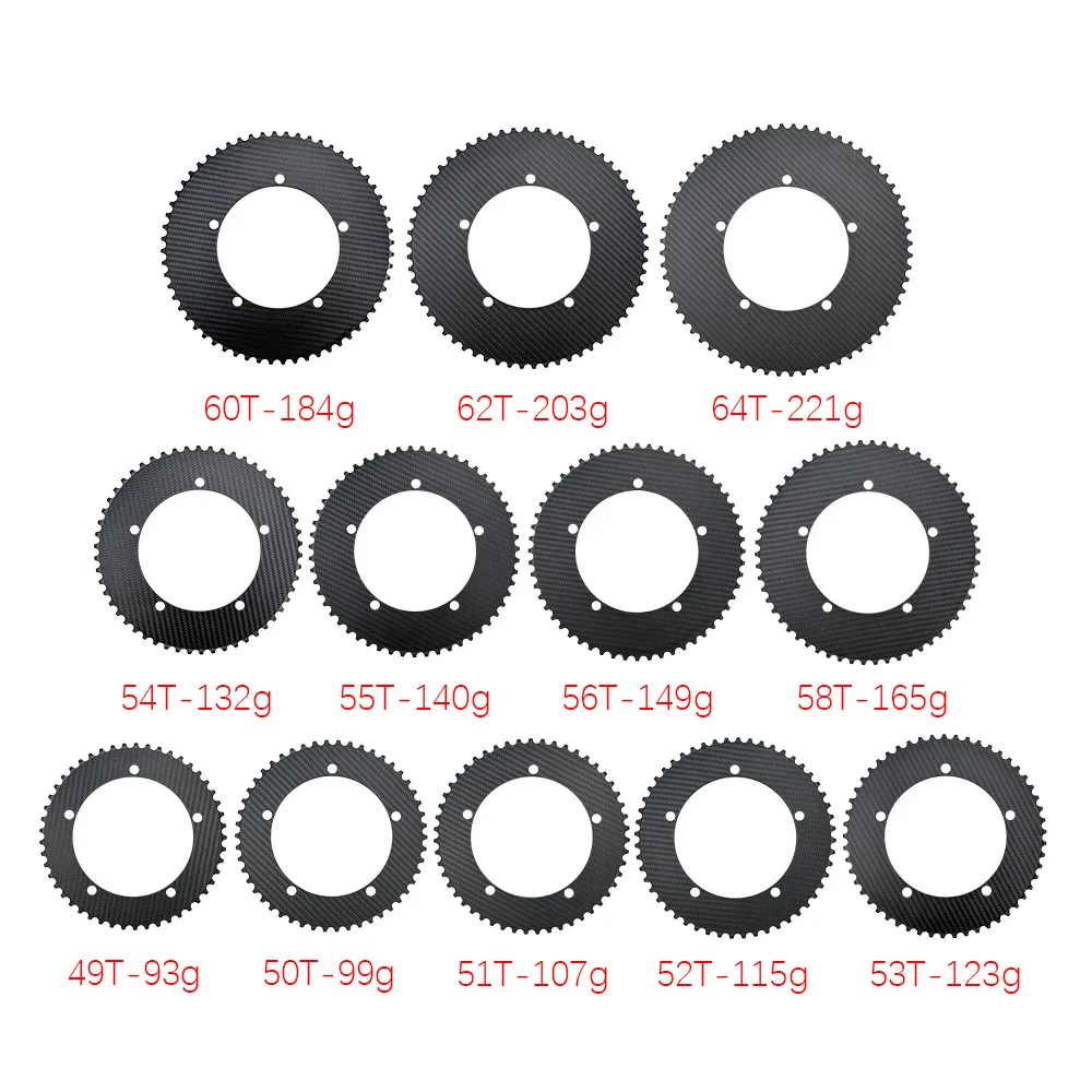 Carbon fiber lightweight dead fly disc BCD144 cycling fixed gear field bicycle sprocket tooth disc gear