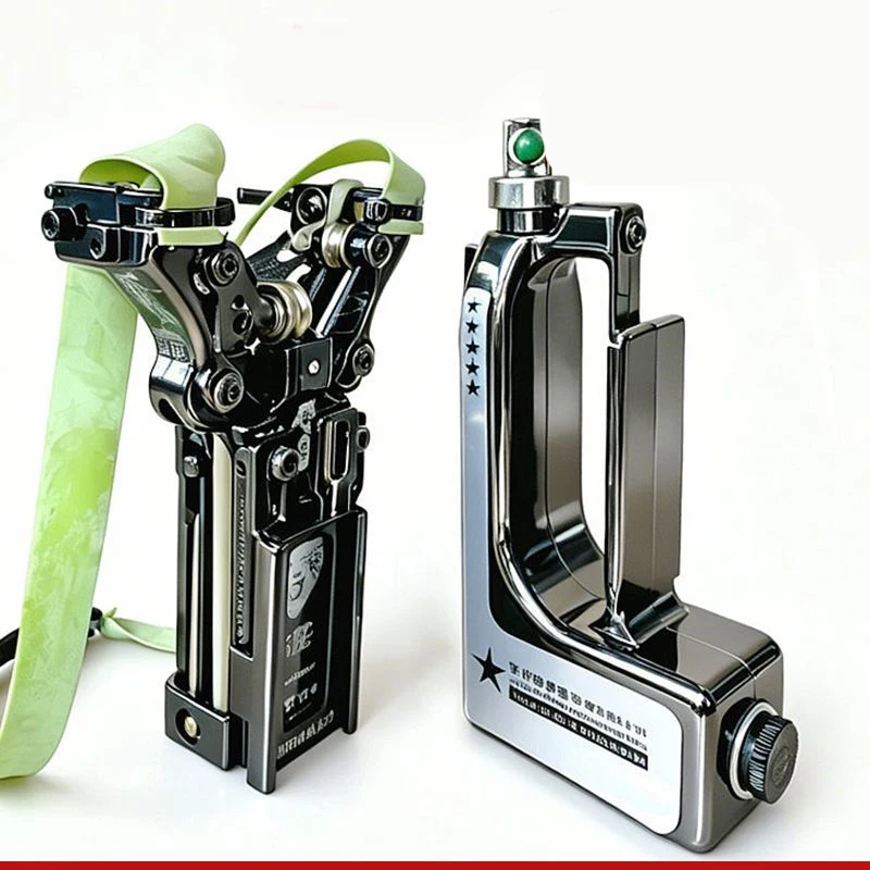 Outdoor Portable EDC Creative Folding Slingshot with Stand and Magazine Camping Hiking Hunting Tools