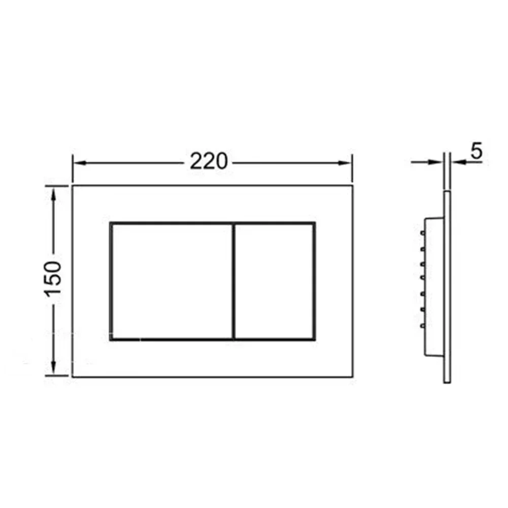 Bathroom Dual Flush Actuator Plate Toilet Flush Button For TECE Concealed Cisterns Plastic Water Tank Panel Switch 220x150x5mm